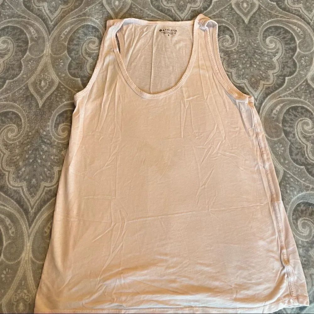 Athleta pink cotton tank top